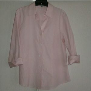Pink and White Striped Non Iron Shirt